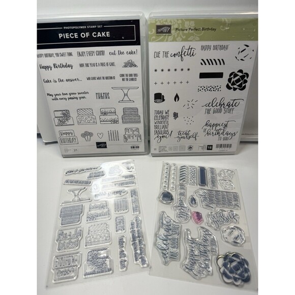 Stampin Up 2 Piece Bundle Birthday Theme Photopolymer Stamp Set New - Picture 2 of 9
